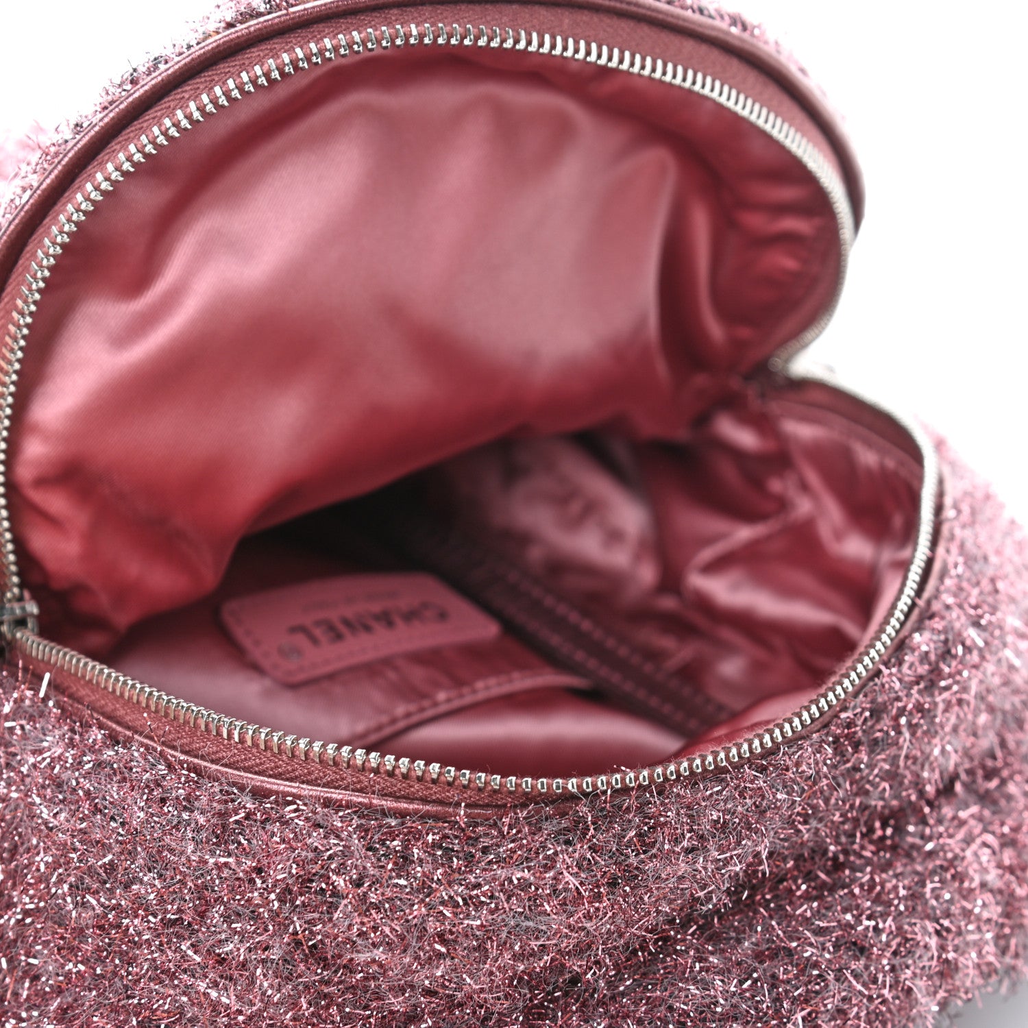 Chanel Lurex Knit Mini Pluto Glitter Backpack Pink 4 of 4