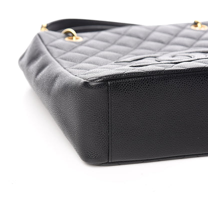 Chanel Caviar Quilted Petit Shopping Tote PST Black 8 of 11
