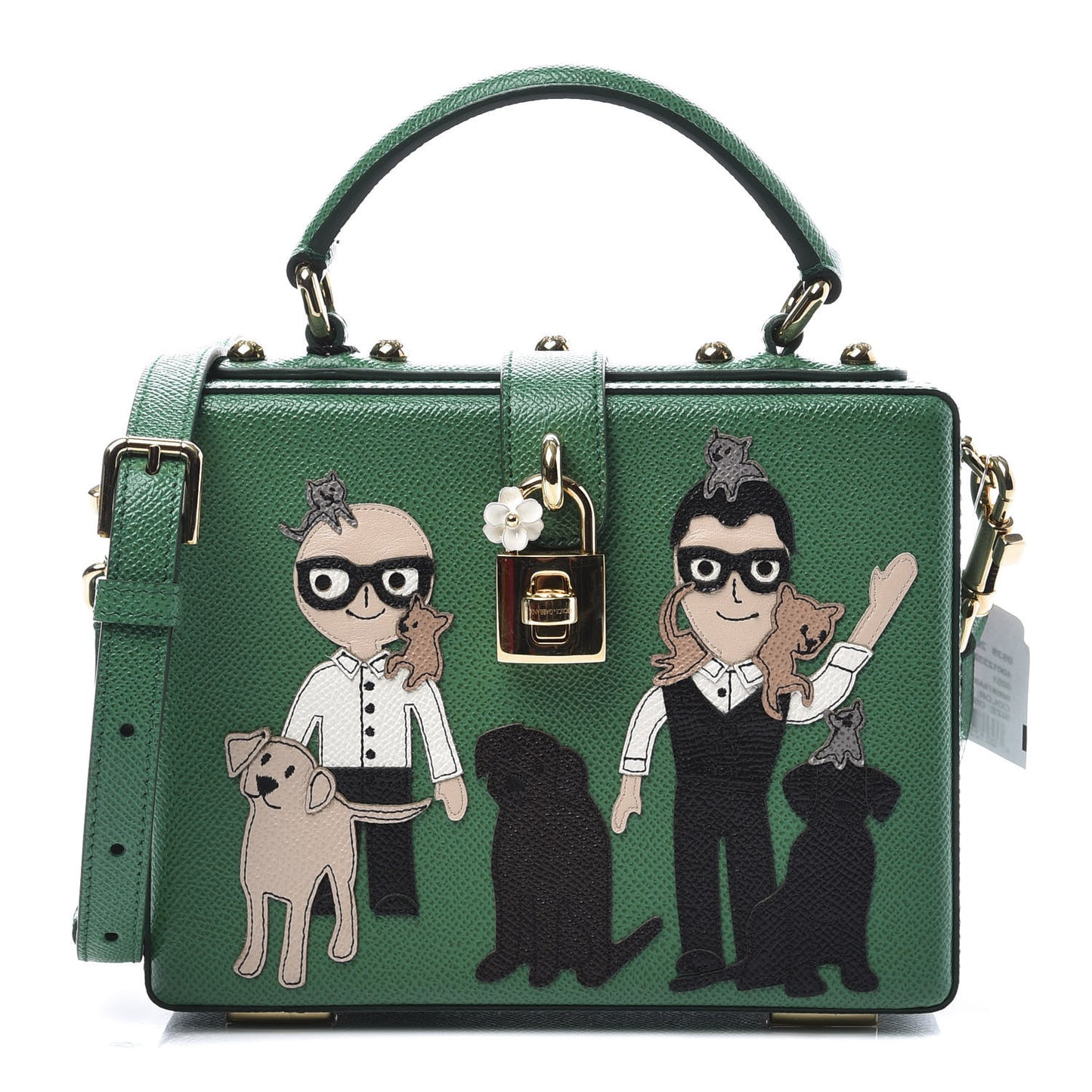 Dauphine Family Patch Box Bag Green