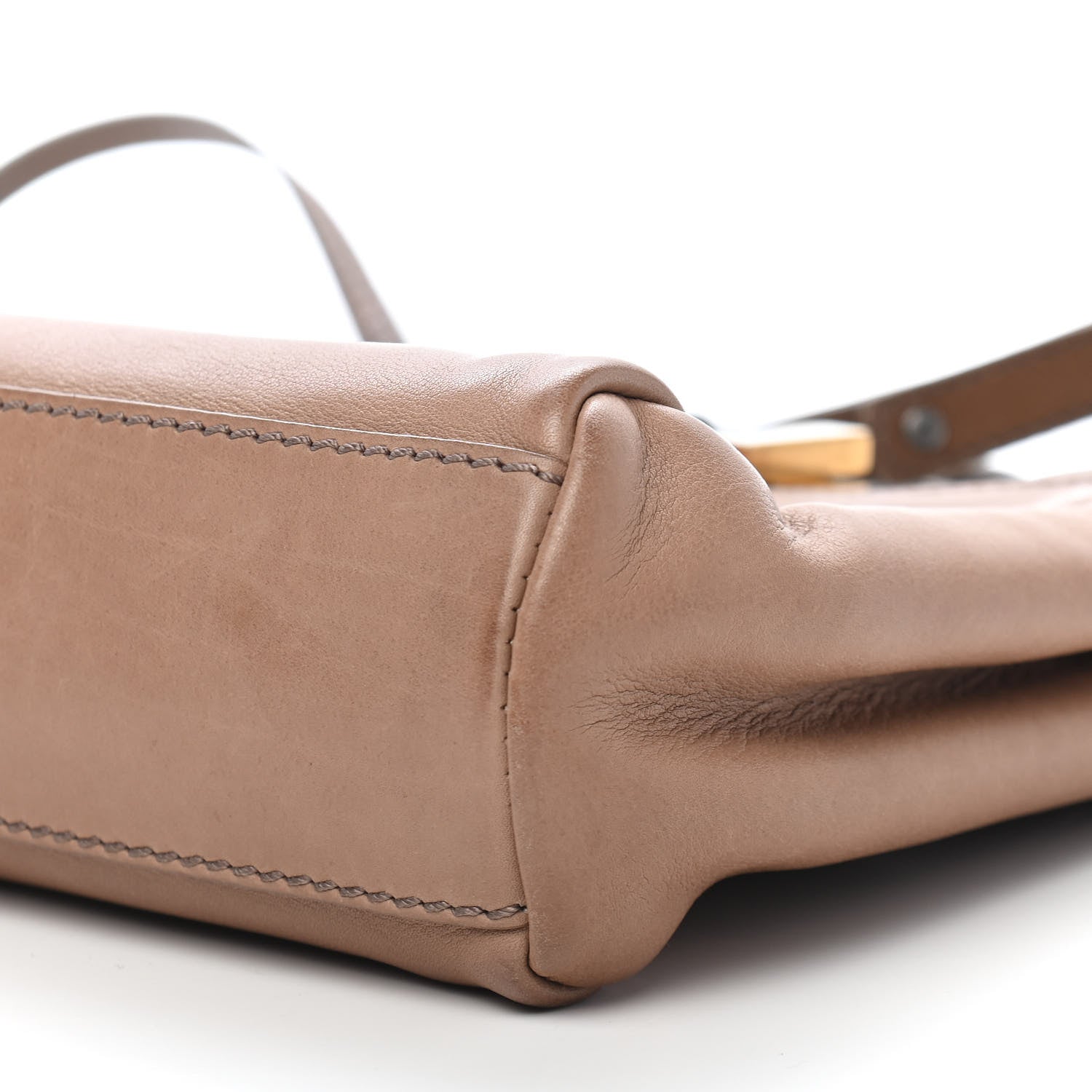 Fendi Vitello Saddle Mini Peekaboo Iconic Satchel Dove 9 of 10