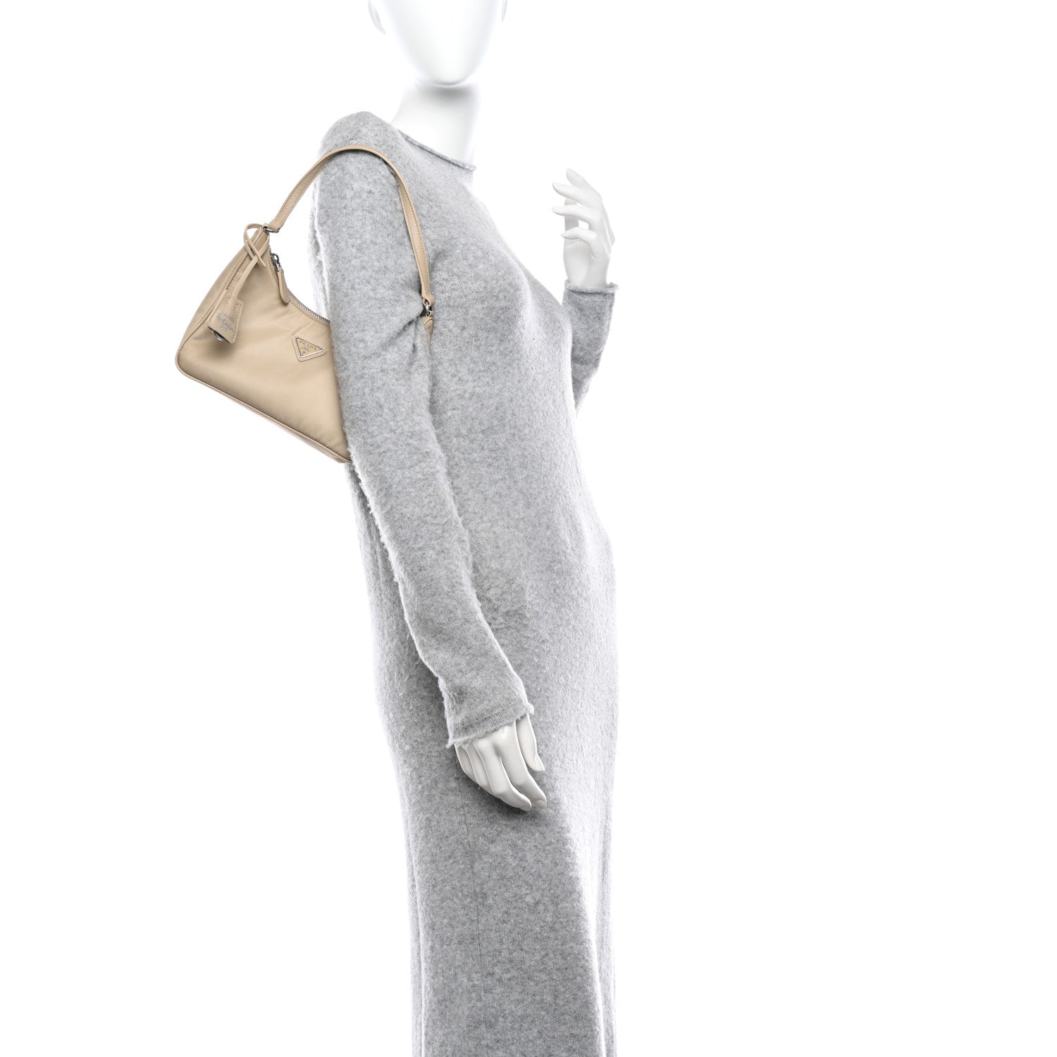 Prada Re-Nylon Saffiano Mini Re-Edition 2000 Bag Deserto 2 of 11