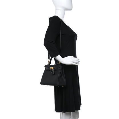 Hermes Togo Lizard Kelly Retourne Touch 25 Black 2 of 10