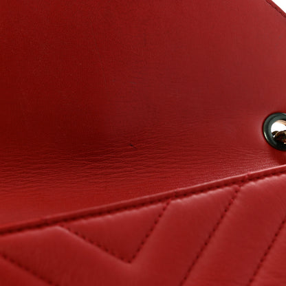 Chanel Lambskin Chevron Quilted Small Pyramid CC Flap Red 14 of 17