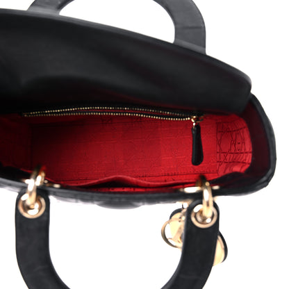 Christian Dior Lambskin Cannage Small Lucky Badges My Lady Dior Black 5 of 20