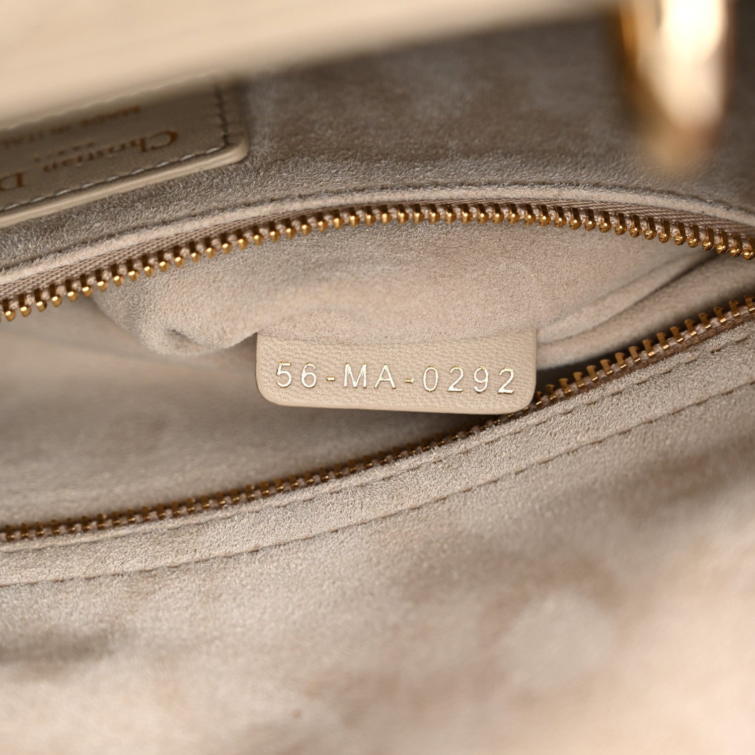 Christian Dior Lambskin Cannage Medium Lady Dior Sand 7 of 10