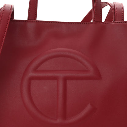 Telfar Vegan Leather Medium Shopping Bag Oxblood 8 of 10