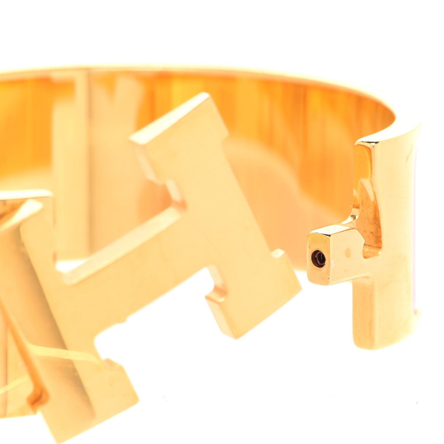 Hermes Enamel Wide Clic Clac H Bracelet PM Rose Dragee 5 of 7
