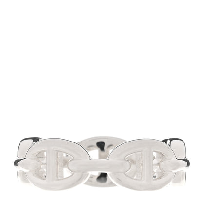 Hermes Sterling Silver PM Chaine d'Ancre Enchainee Band Ring 56 7.5 3 of 7