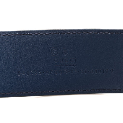 Gucci Moon Calfskin Interlocking G Belt 85 34 Cobalt Blue 4 of 4