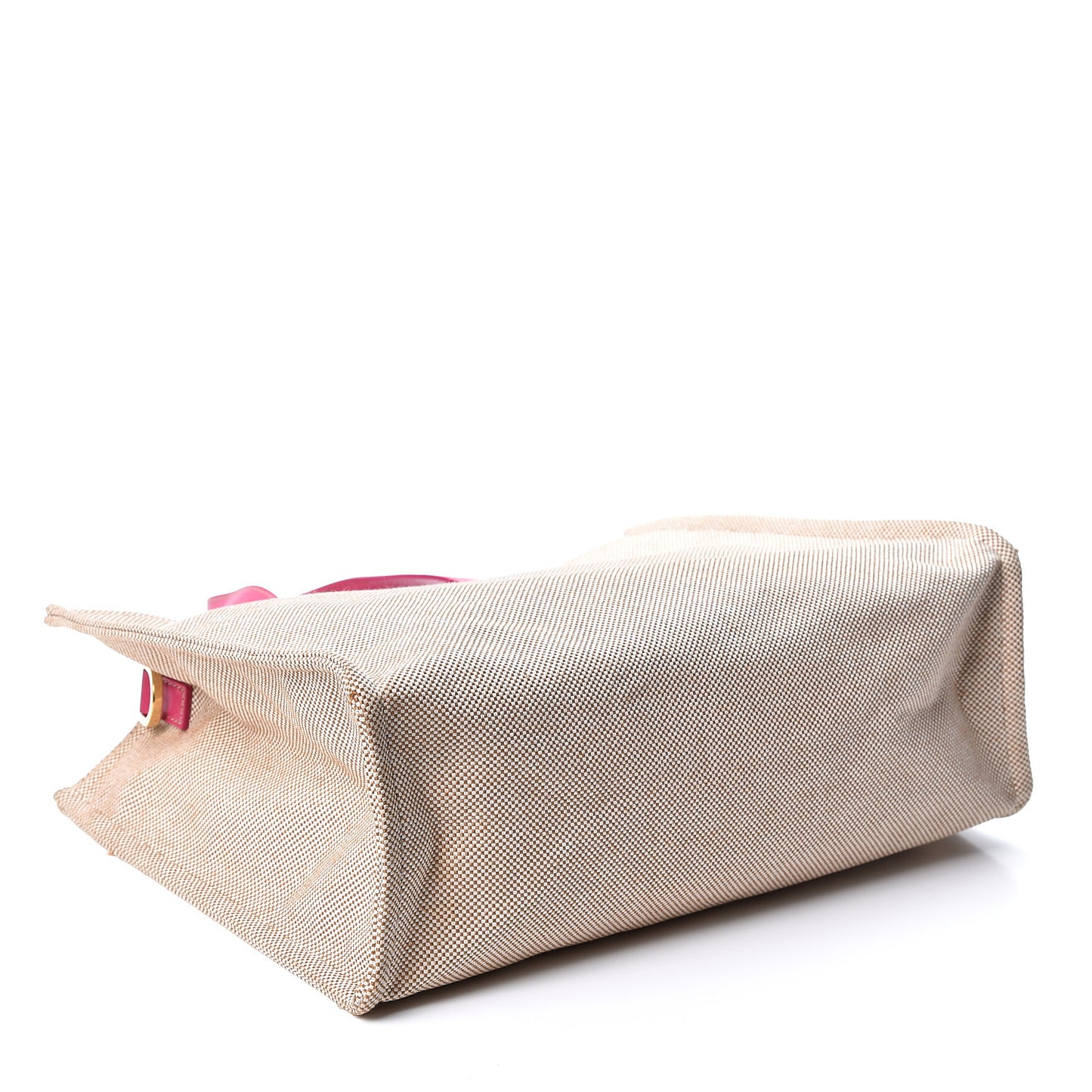 Canvas Vitello Simply Shopping Business Tote Natural Fuchsia