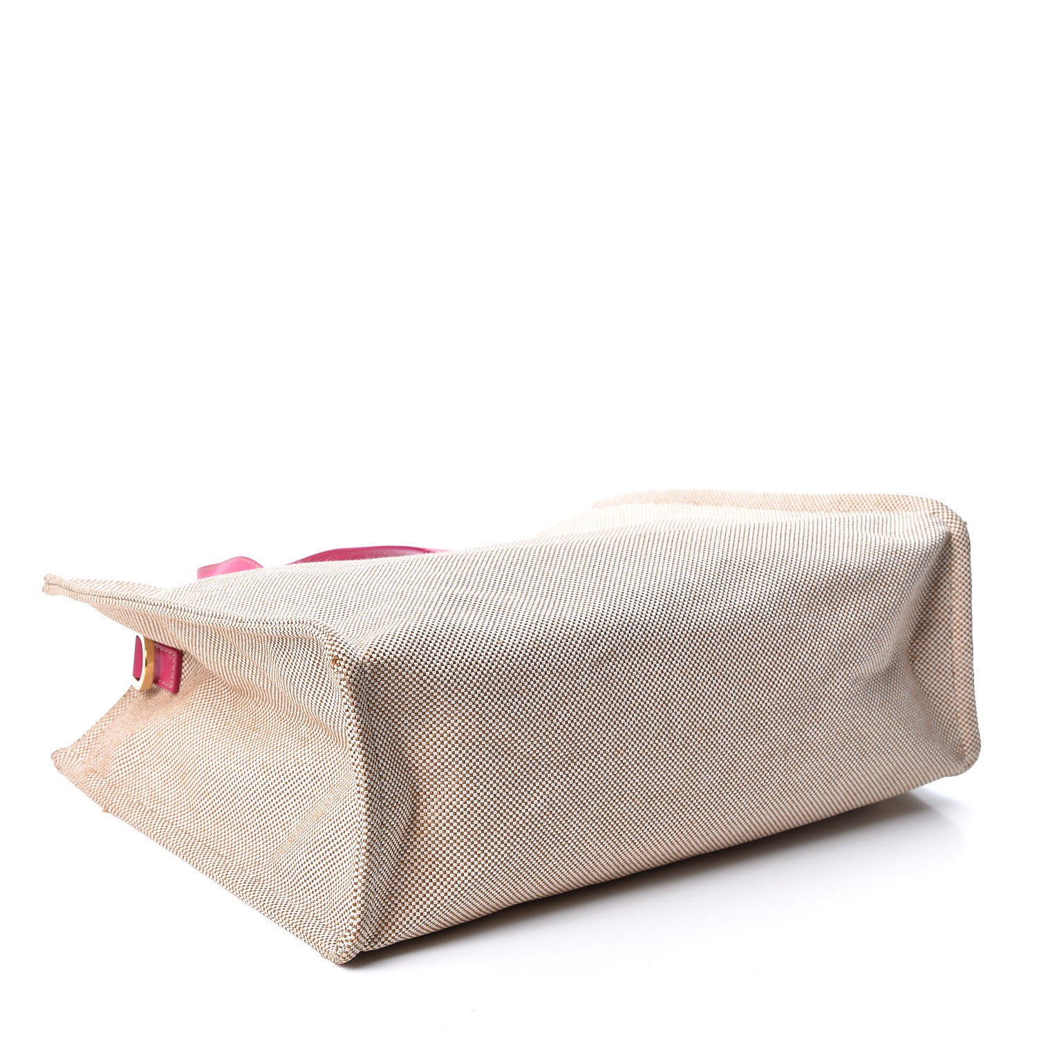 Fendi Canvas Vitello Simply Shopping Business Tote Natural Fuchsia 3 of 9
