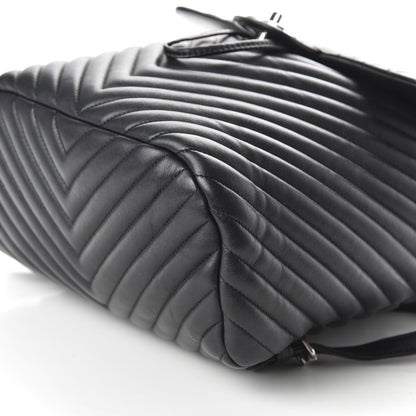 Chanel Calfskin Chevron Quilted Large Urban Spirit Backpack Black 6 of 8