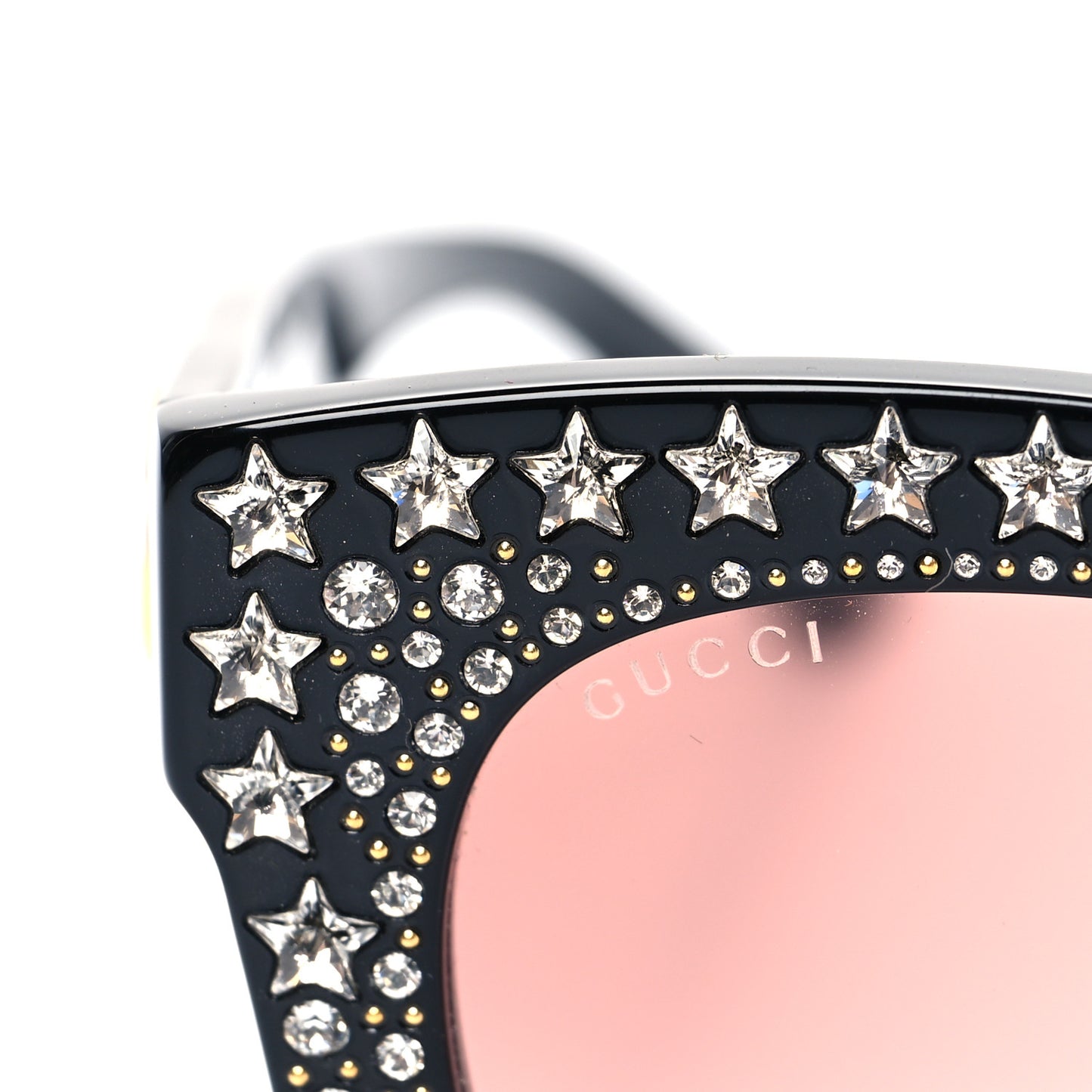 Acetate Stars Cat Eye Sunglasses GG0116S Black