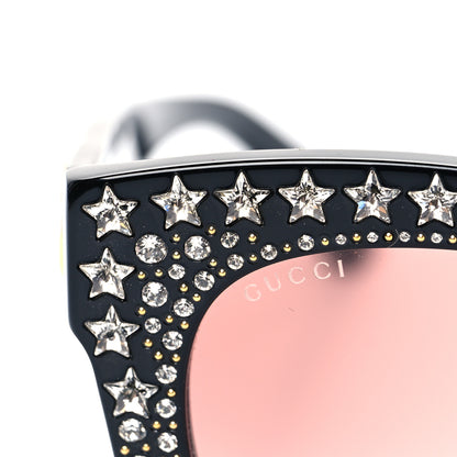 Gucci Acetate Stars Cat Eye Sunglasses GG0116S Black 8 of 8