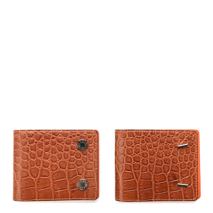 Hermes Matte Alligator Clou de Selle Cufflinks 1 of 4