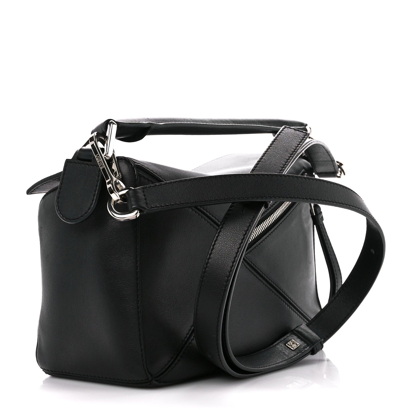Calfskin Small Puzzle Bag Black