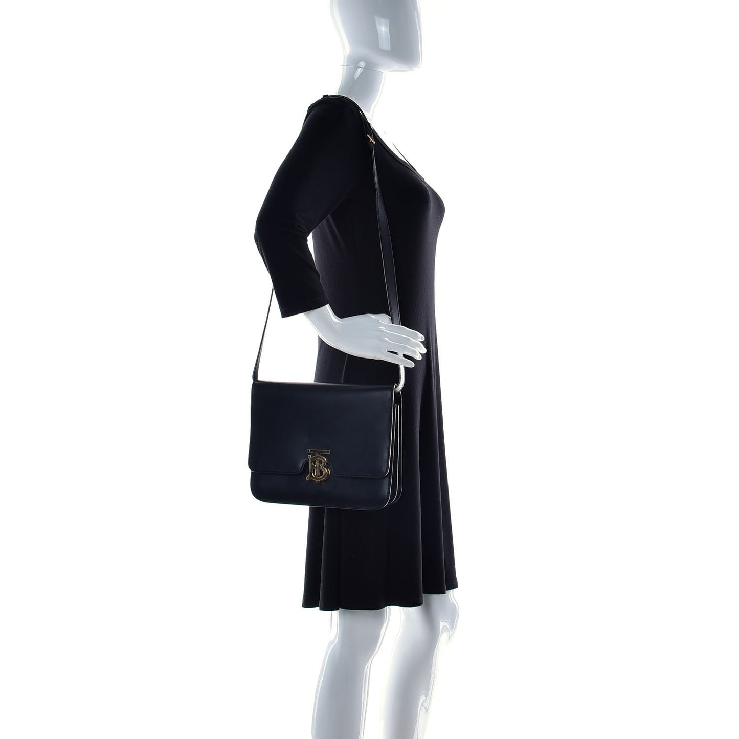 Calfskin Medium TB Bag Black