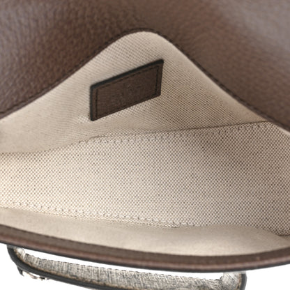 Gucci GG Supreme Monogram Mini Horsebit 1955 Asymmetric Shoulder Bag Beige Ebony 5 of 9