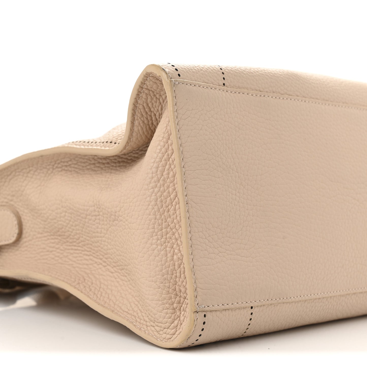 Veau Soyeux Perforated Blackout Hardware City Beige Poudre