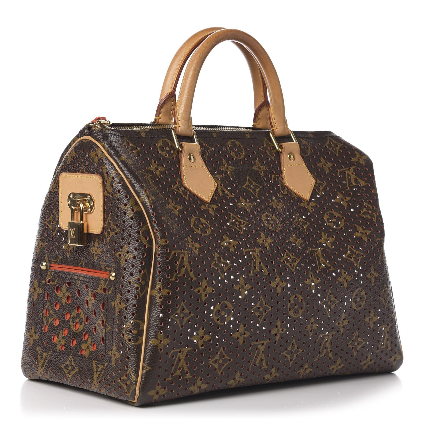 Louis Vuitton Monogram Perforated Speedy 30 Orange 3 of 10
