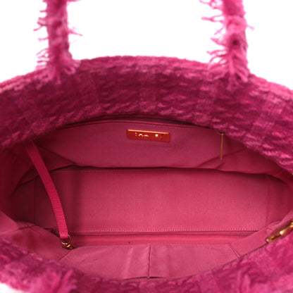Chanel Wool Tweed Medium Zipped Shopping Tote Pink 5 of 9