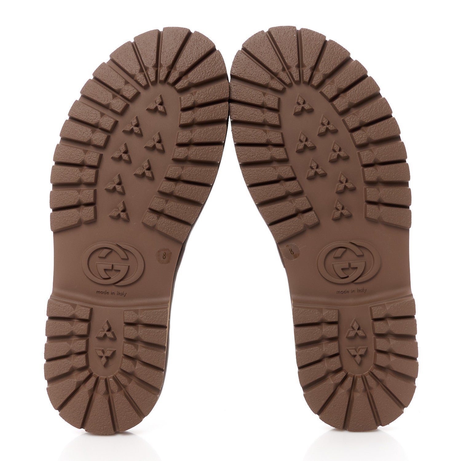 Gucci GG Supreme Monogram Granada Kid Mens Horsebit Lug Sole Mules 8 Beige Ebony New Acero 5 of 9