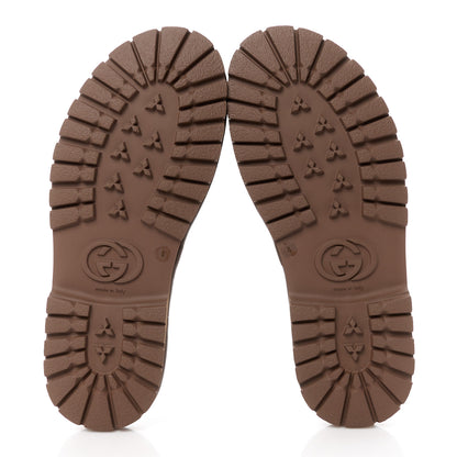 Gucci GG Supreme Monogram Granada Kid Mens Horsebit Lug Sole Mules 8 Beige Ebony New Acero 5 of 9