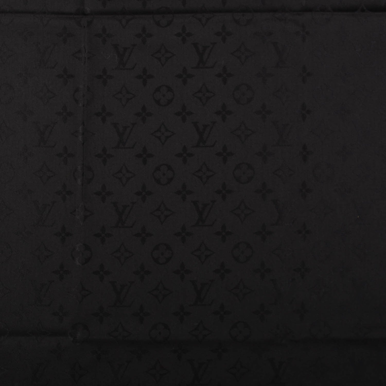 Louis Vuitton Silk Wool Monogram Shawl Black 1 of 5