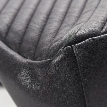 Saint Laurent Sheepskin Matelasse Chevron Monogram Large College Satchel Black 12 of 15