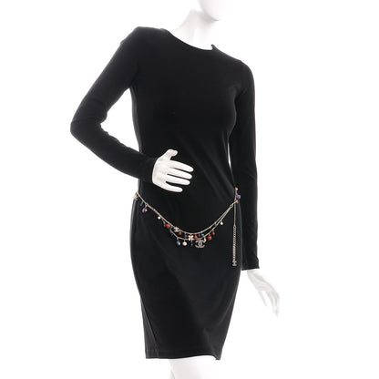 Chanel Beaded Charm CC Belt Gold Multicolor 2 of 6