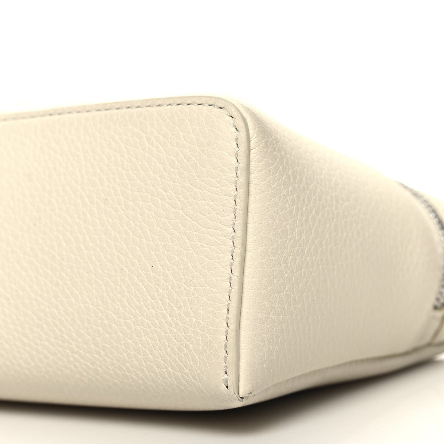 Grained Calfskin L19 Extra Pocket Pouch Whisper White