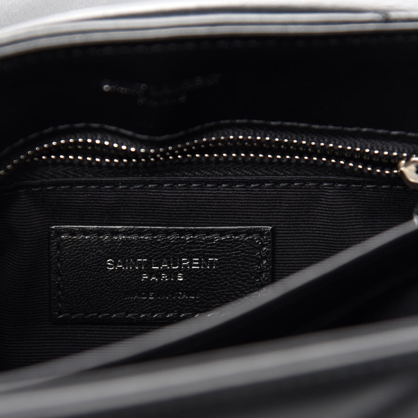 Calfskin Y Quilted Monogram Toy Loulou Crossbody Bag Black