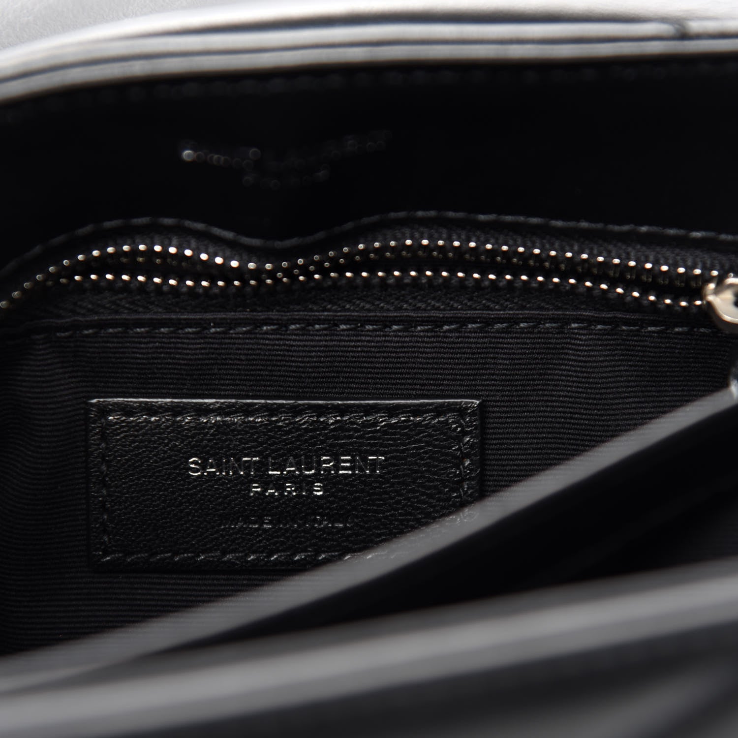 Saint Laurent Calfskin Y Quilted Monogram Toy Loulou Crossbody Bag Black 8 of 11