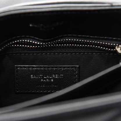 Saint Laurent Calfskin Y Quilted Monogram Toy Loulou Crossbody Bag Black 8 of 11