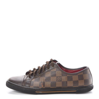 Louis Vuitton Calfskin Damier Ebene Punchy Sneakers 37.5 1 of 14