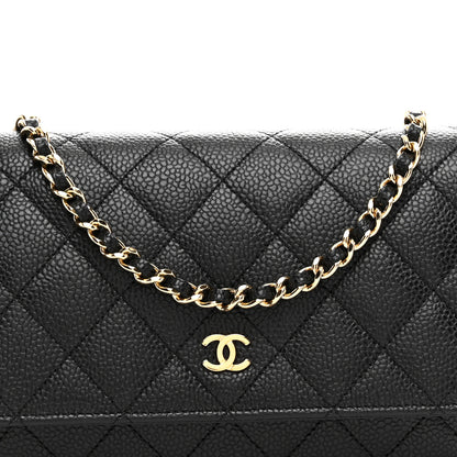 Chanel Caviar Quilted Wallet on Chain WOC Black 9 of 12