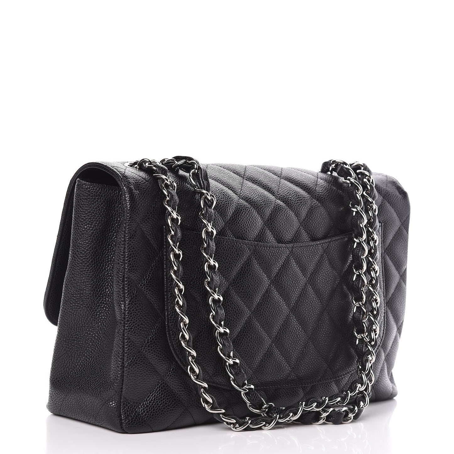 Caviar Quilted Jumbo Single Flap Black