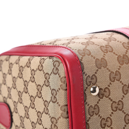 Gucci Monogram Medium Joy Boston Beige Red 7 of 10