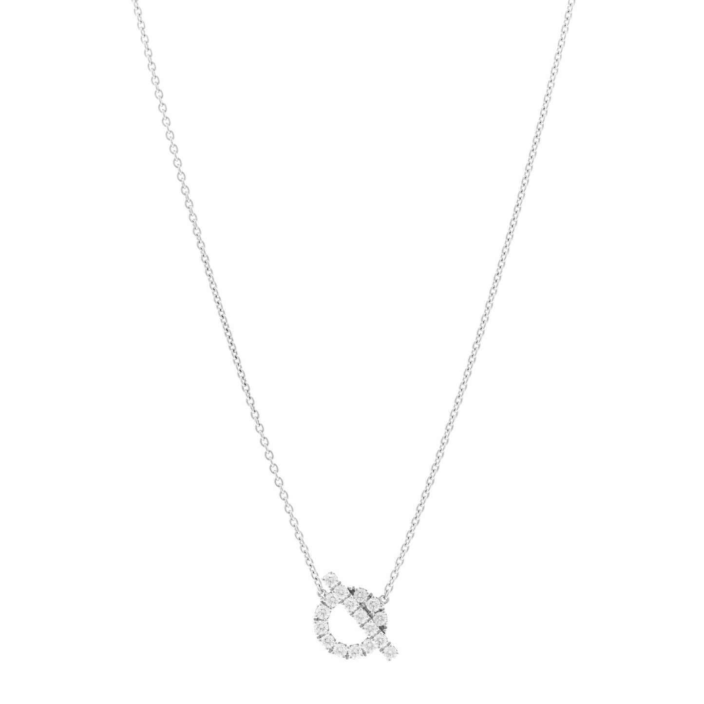 18K White Gold Diamond Finesse Pendant Necklace