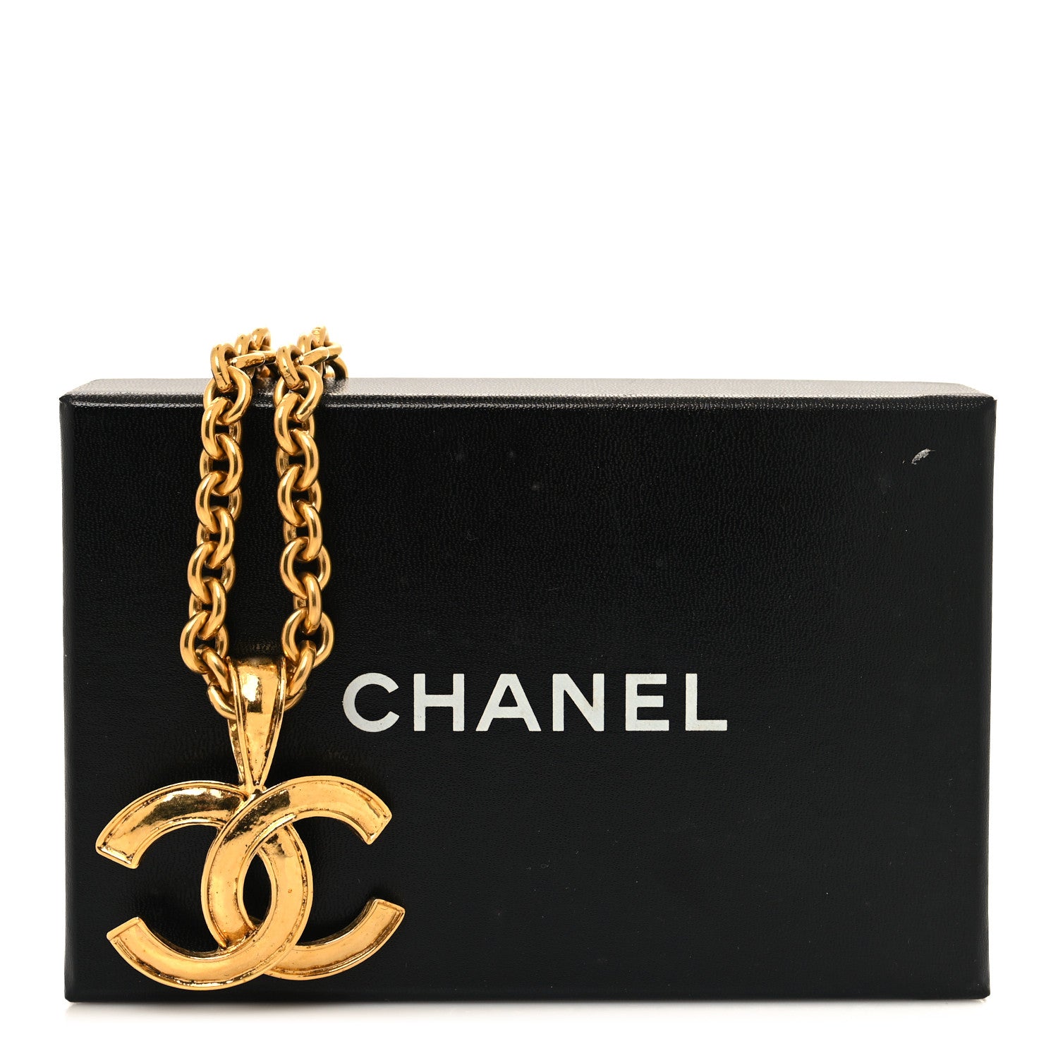 Chanel Metal CC Chain Pendant Necklace Gold 6 of 6