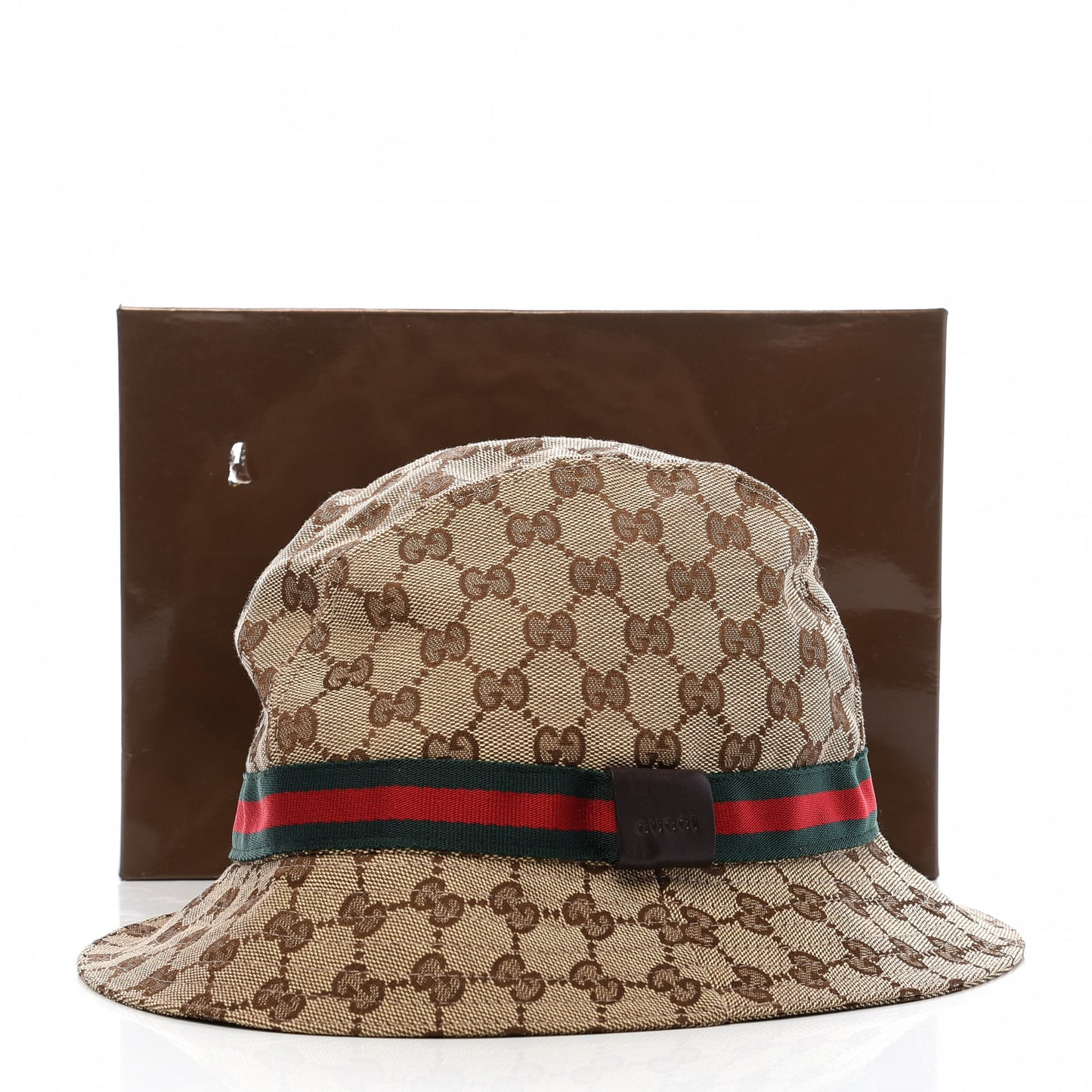 Monogram Web Bucket Hat XL Brown