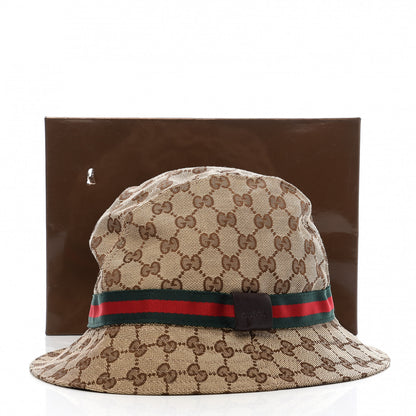 Gucci Monogram Web Bucket Hat XL Brown 9 of 9