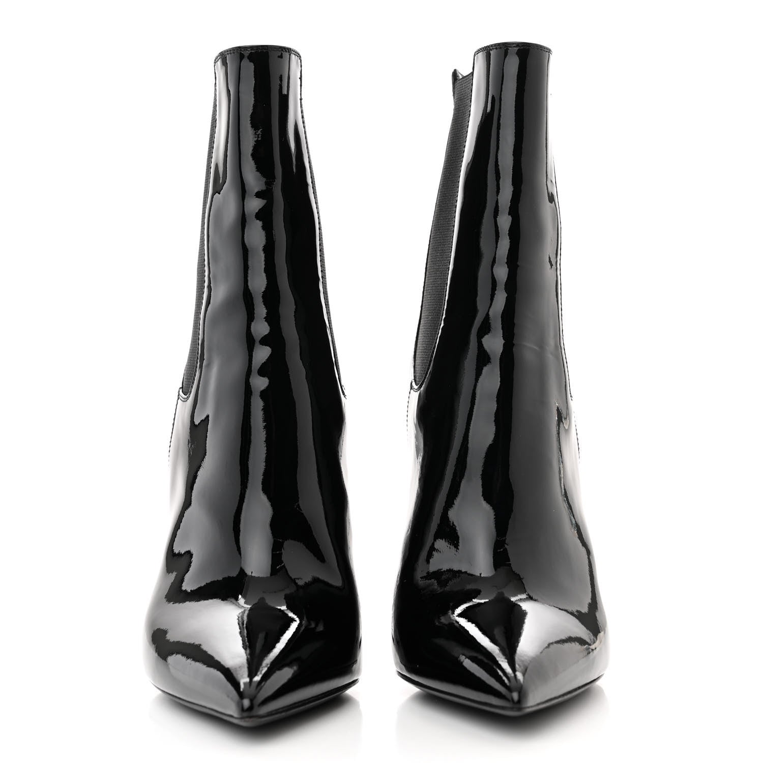 Saint Laurent Patent Opyum Ankle Booties 36 Black 2 of 8