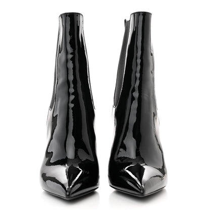 Saint Laurent Patent Opyum Ankle Booties 36 Black 2 of 8