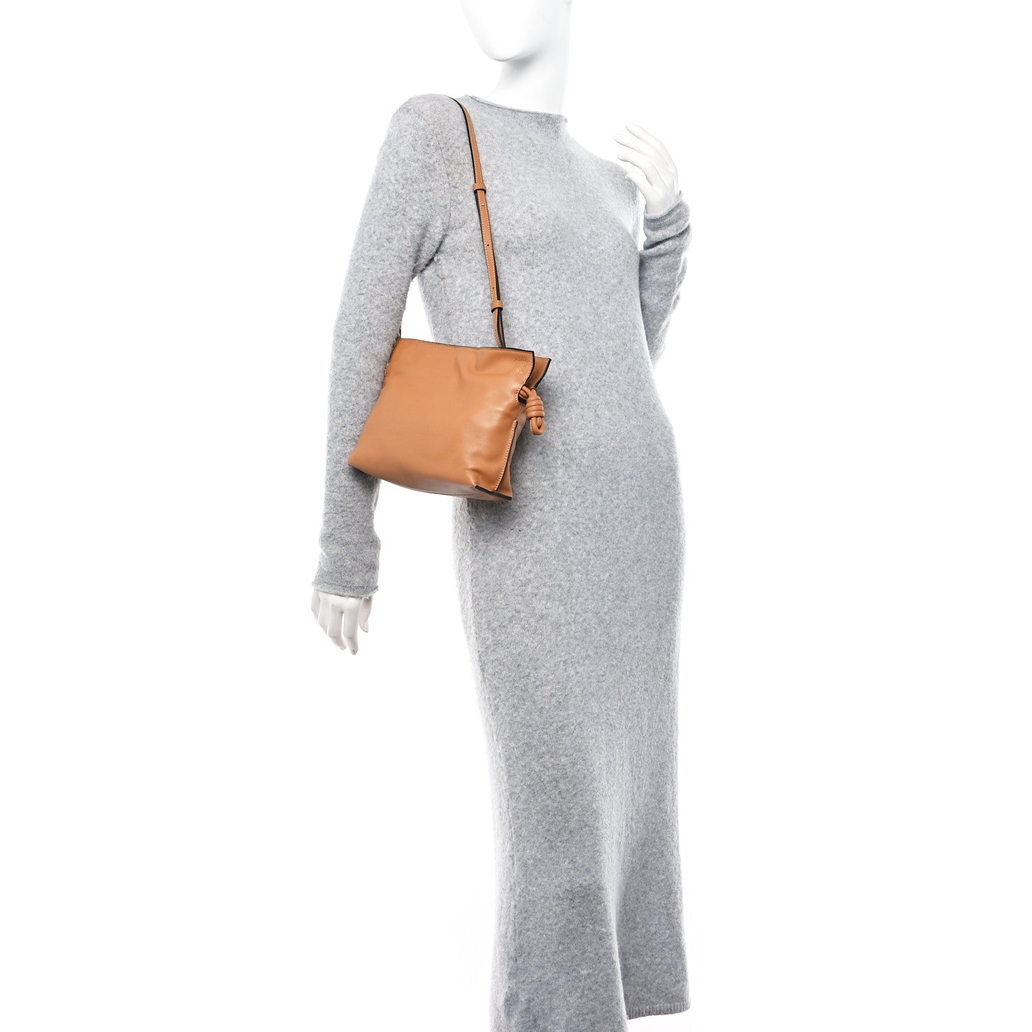 Loewe Calfskin Mini Flamenco Knot Clutch Warm Desert 2 of 10