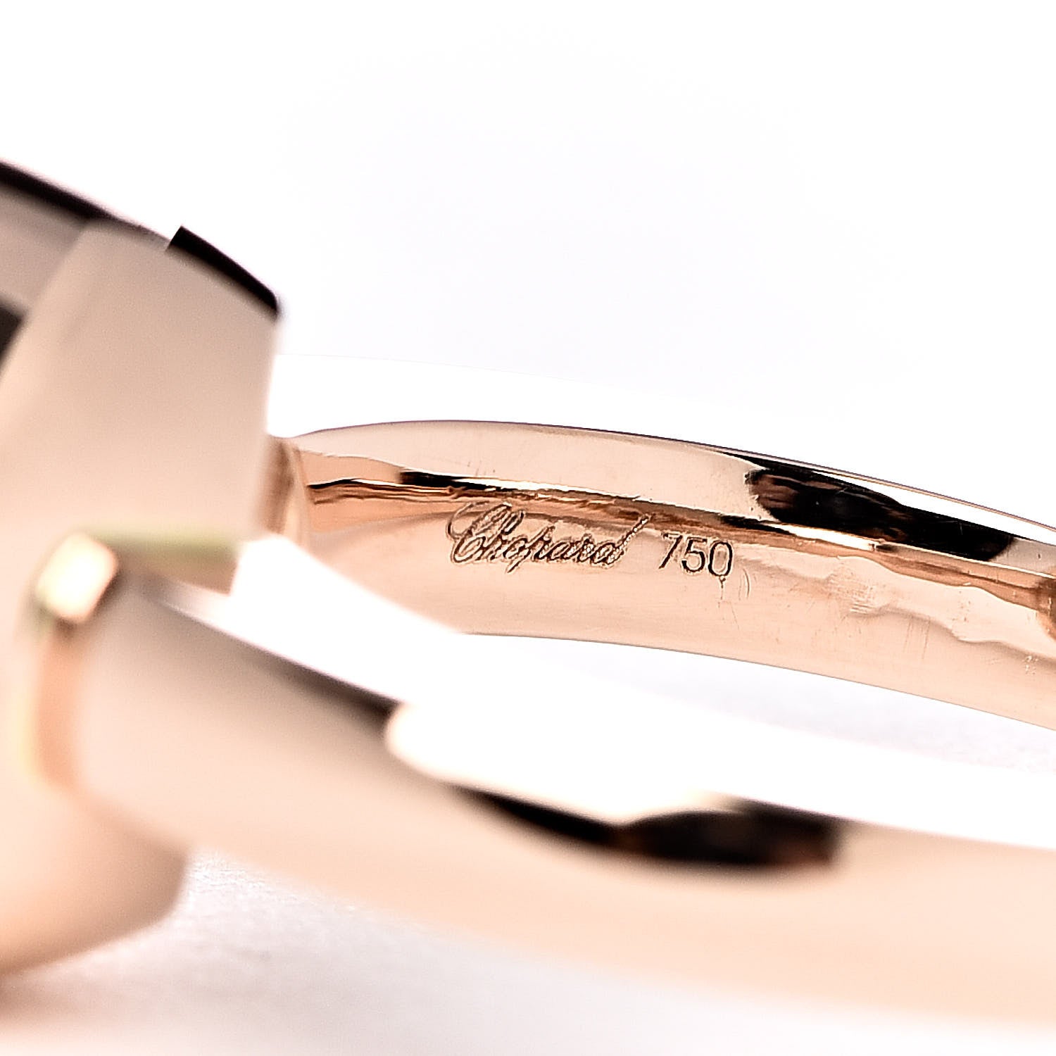 Chopard 18K Rose Gold Diamond Happy Diamond Round Ring 49 5 5 of 6