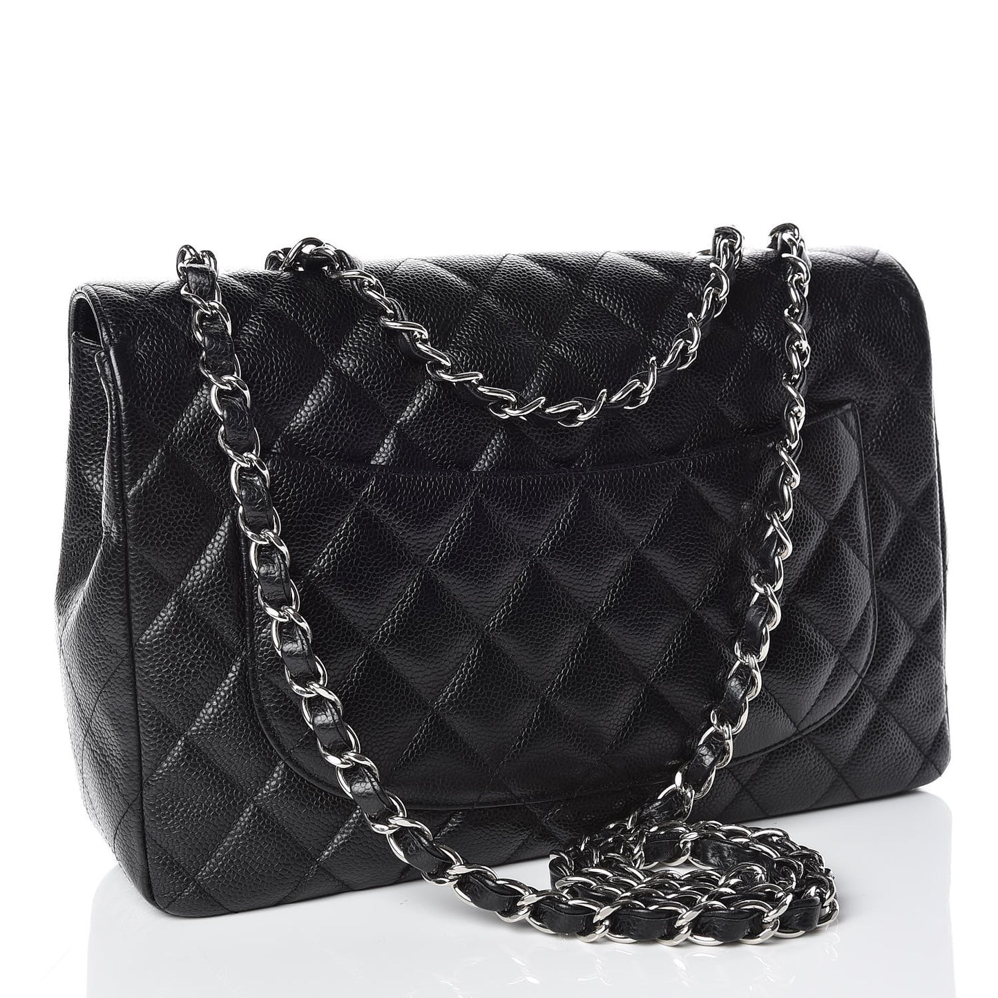 Caviar Quilted Jumbo Single Flap Black