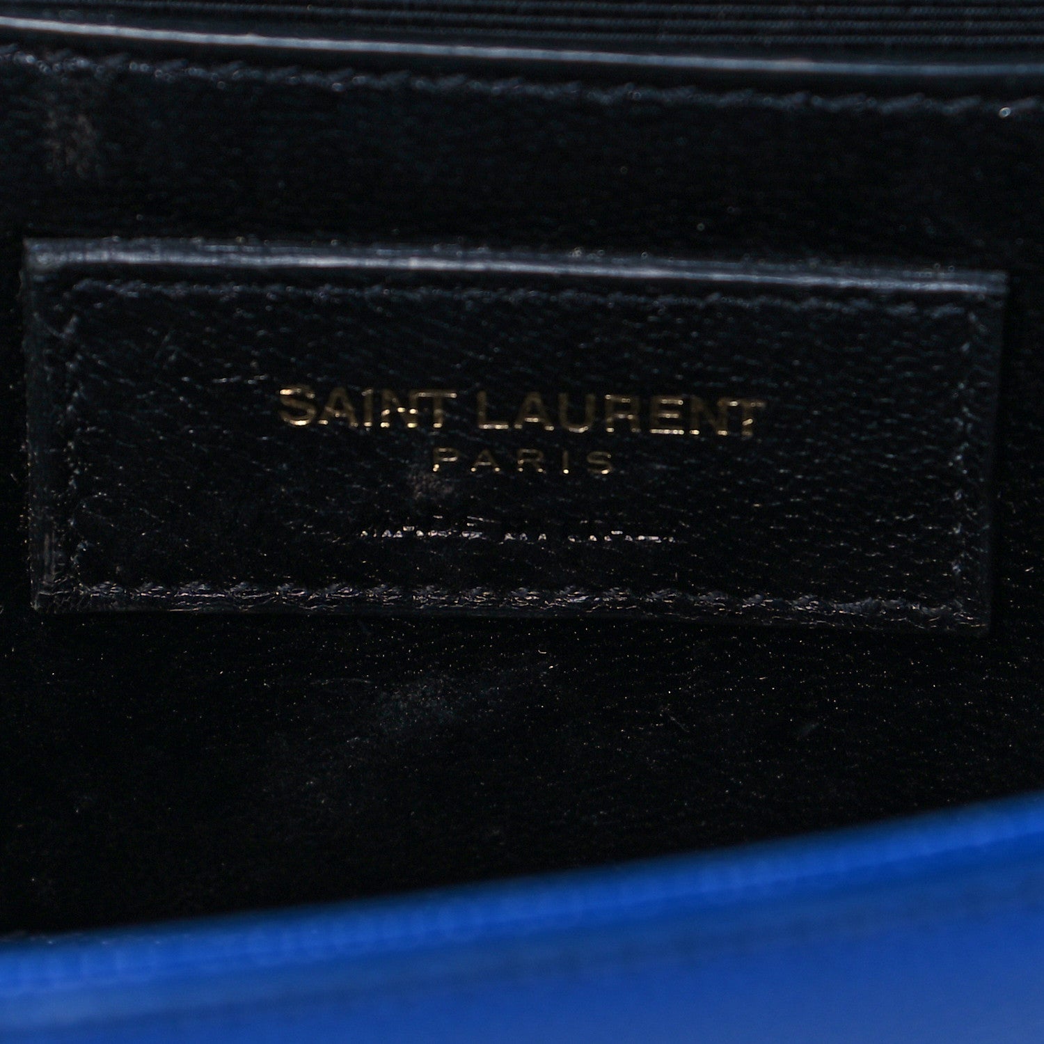 Saint Laurent Grain De Poudre Small Classic Monogram Kate Satchel Royal Blue 6 of 9