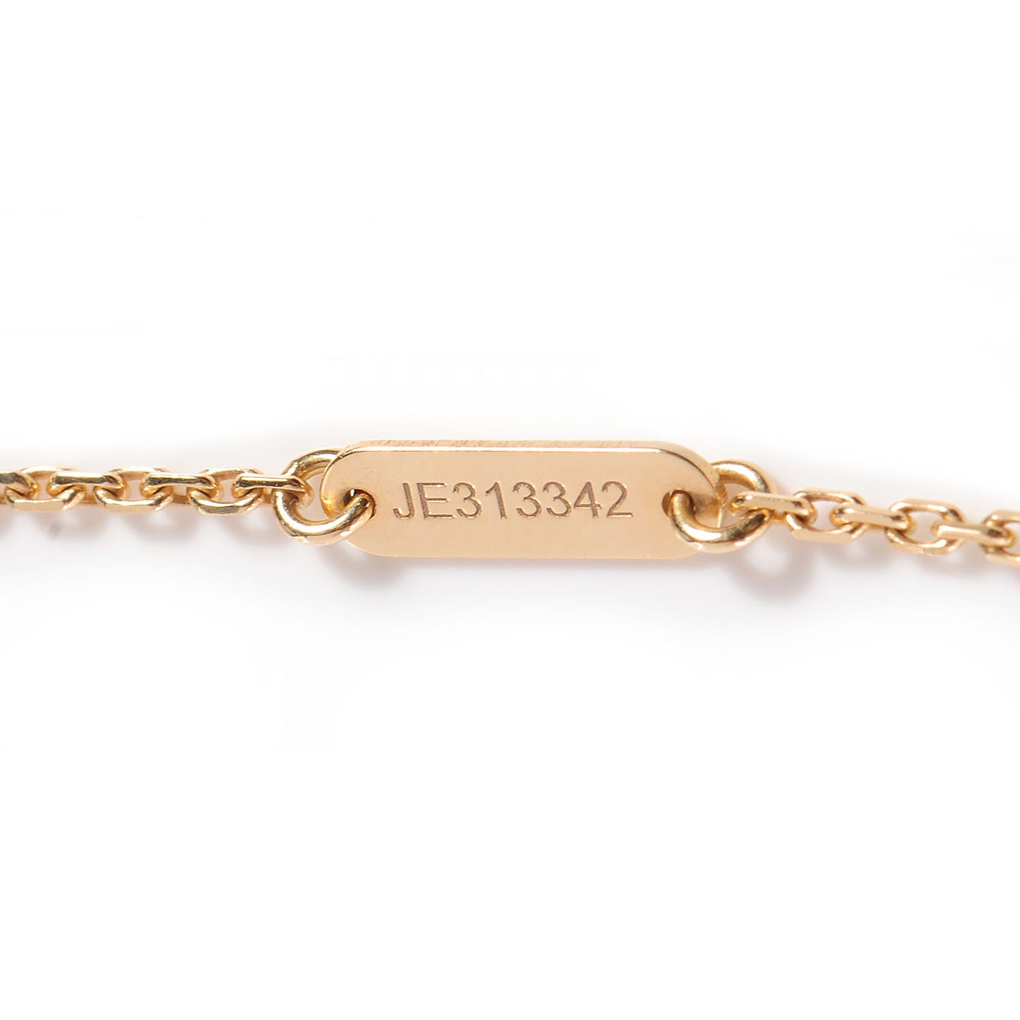18K Yellow Gold Mother of Pearl Vintage Alhambra Pendant Necklace