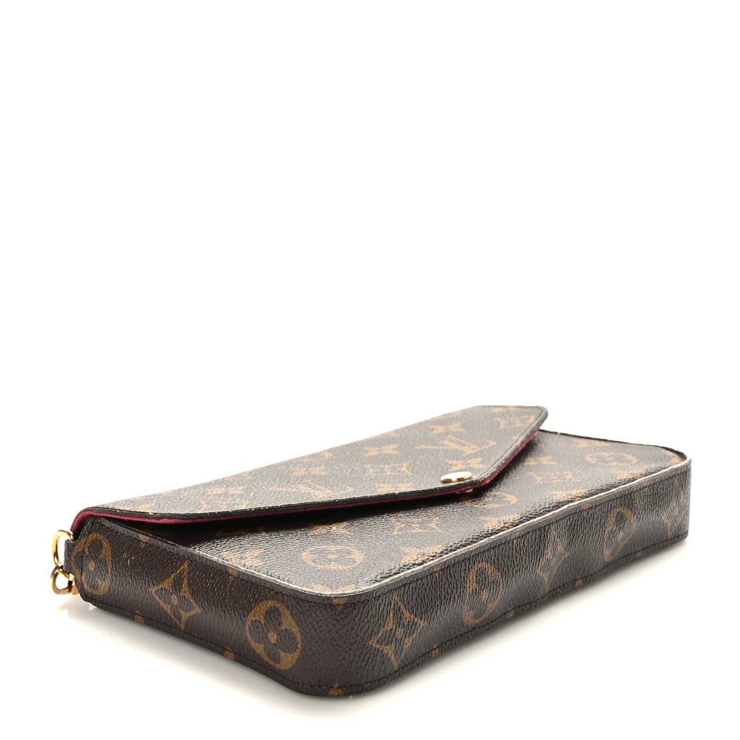 Louis Vuitton Monogram Pochette Felicie Chain Wallet Fuchsia 4 of 8